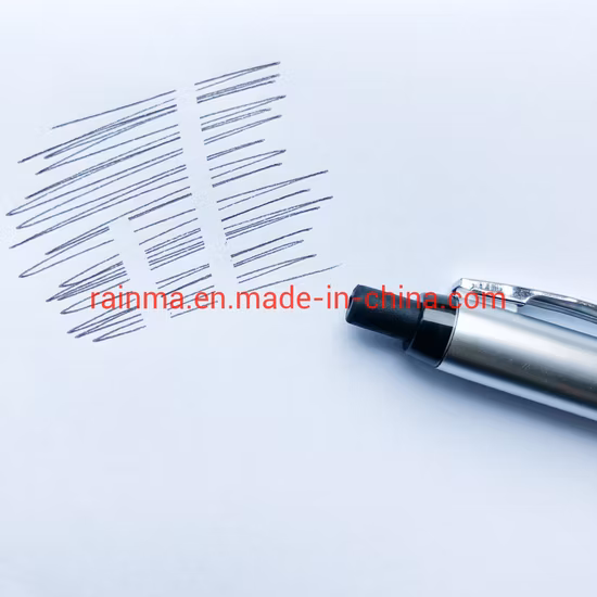 Caja de color personalizada que embala bolígrafos borrables negros de plástico para suministros de oficina
