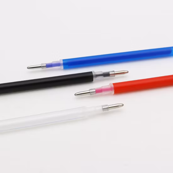 Recambios de bolígrafo borrables de tinta de Gel, bola de rodillo de temperatura de plástico