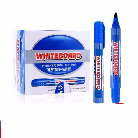 Rotulador de pizarra blanca borrable de color de doble cabeza de plástico de alta calidad para oficina y escuela